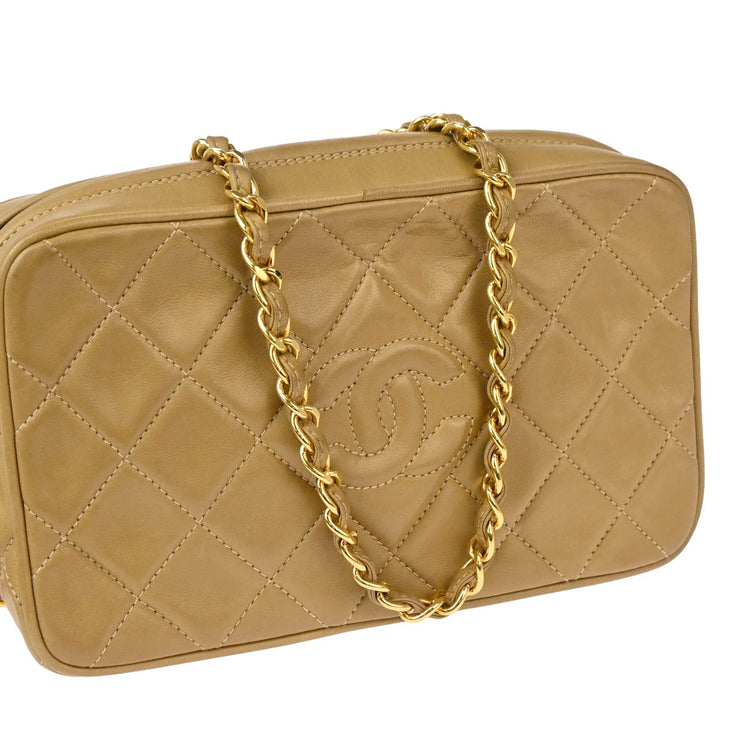 Chanel 1994-1996 Beige Lambskin Camera Bag