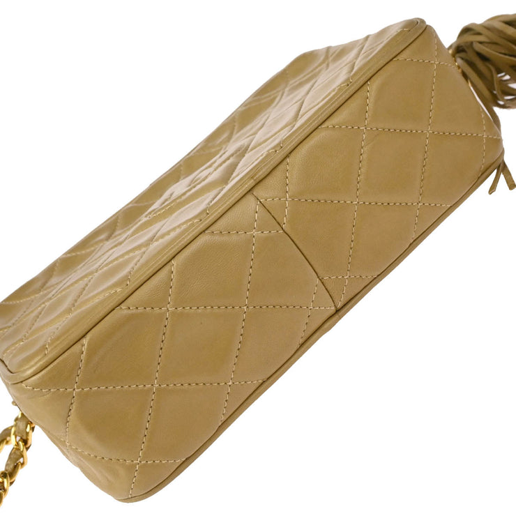 Chanel Beige Lambskin Camera Bag