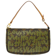 Louis Vuitton 2001 Khaki Graffiti Pochette Accessoires Handbag M92191