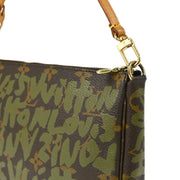 Louis Vuitton 2001 Khaki Graffiti Pochette Accessoires Handbag M92191