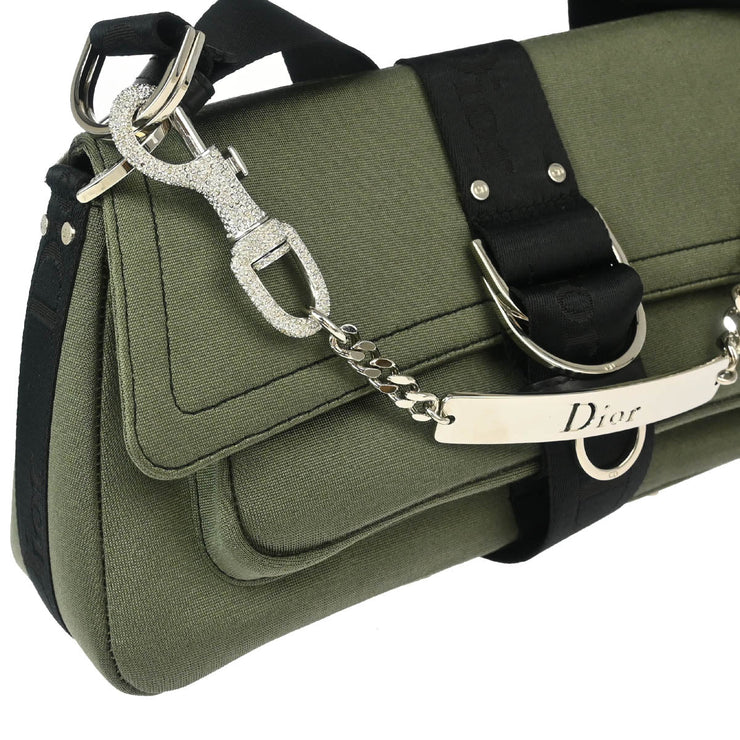 Christian Dior * Khaki Canvas Hardcore 2way Shoulder Handbag