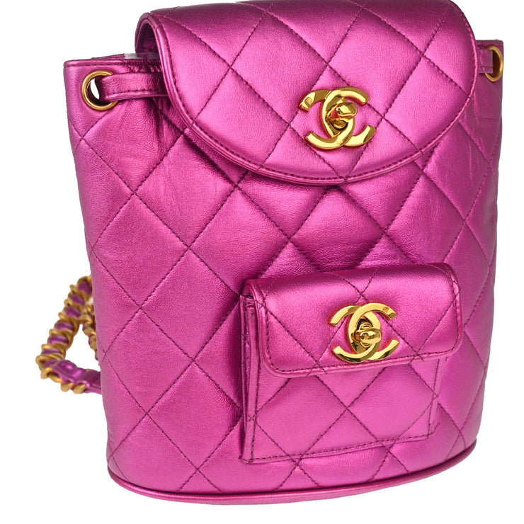 Chanel * Pink Lambskin Duma Backpack Small