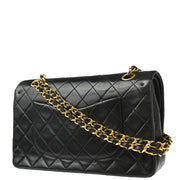 Chanel Black Lambskin Medium Classic Double Flap Shoulder Bag