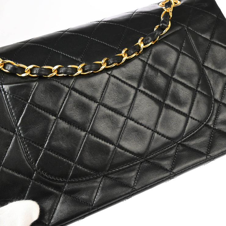 Chanel Black Lambskin Medium Classic Double Flap Shoulder Bag