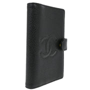 Chanel Black Caviar Note Book Cover Small Good