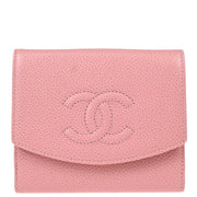 Chanel Pink Caviar Bifold Wallet Purse