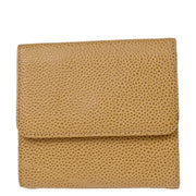 Chanel Beige Caviar Bifold Wallet Purse