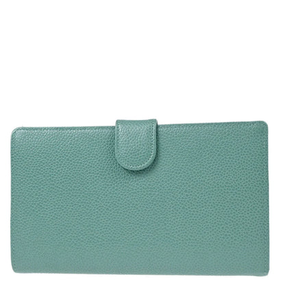 Chanel 1997-1999 Green Caviar Long Wallet Purse