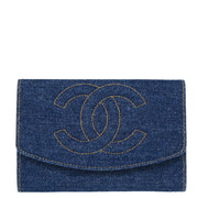 Chanel Indigo Denim Wallet Purse