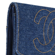 Chanel Indigo Denim Wallet Purse