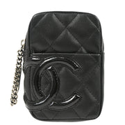 Chanel Black Calfskin Cambon Ligne Cigarette Case Small Good