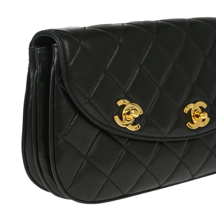 Chanel * 1991-1994 Black Lambskin Clutch Bag