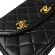 Chanel * 1991-1994 Black Lambskin Clutch Bag