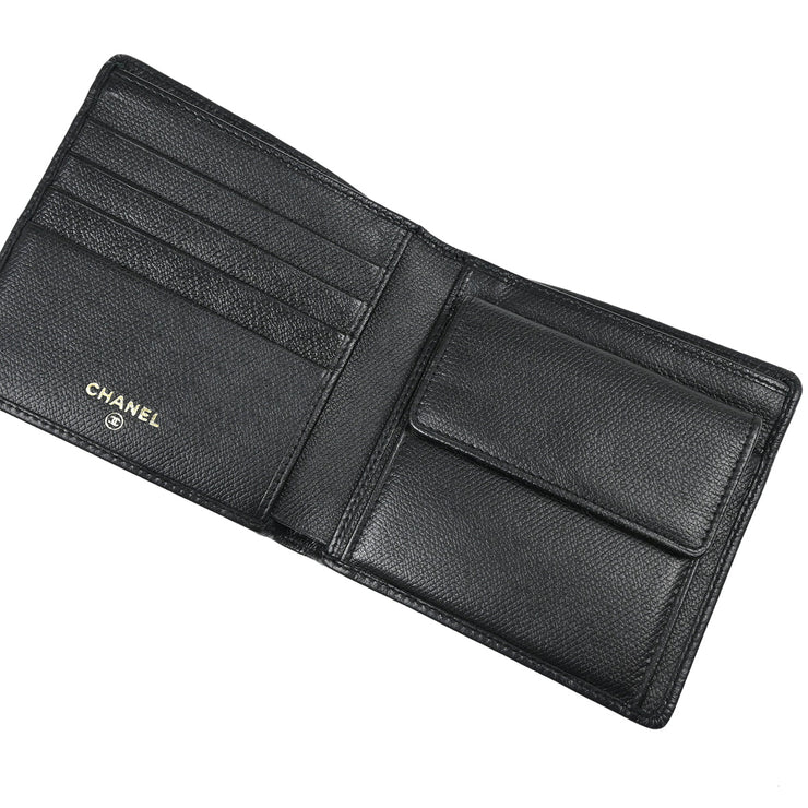 Chanel 2003-2004 Black Caviar Bifold Wallet