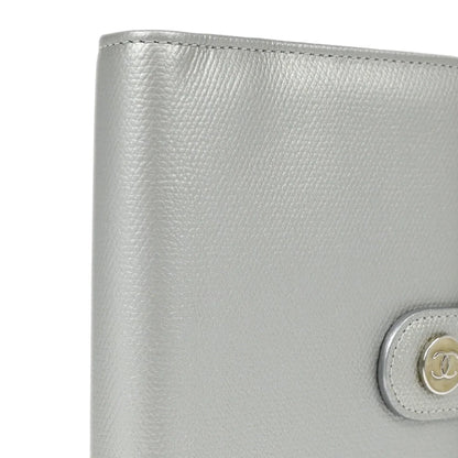 Chanel 2005-2006 Silver Caviar Note Book Cover Small Good
