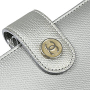 Chanel Silver Caviar Note Book Cover Small Good