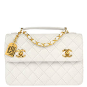 Chanel * White Lambskin Shoulder Bag