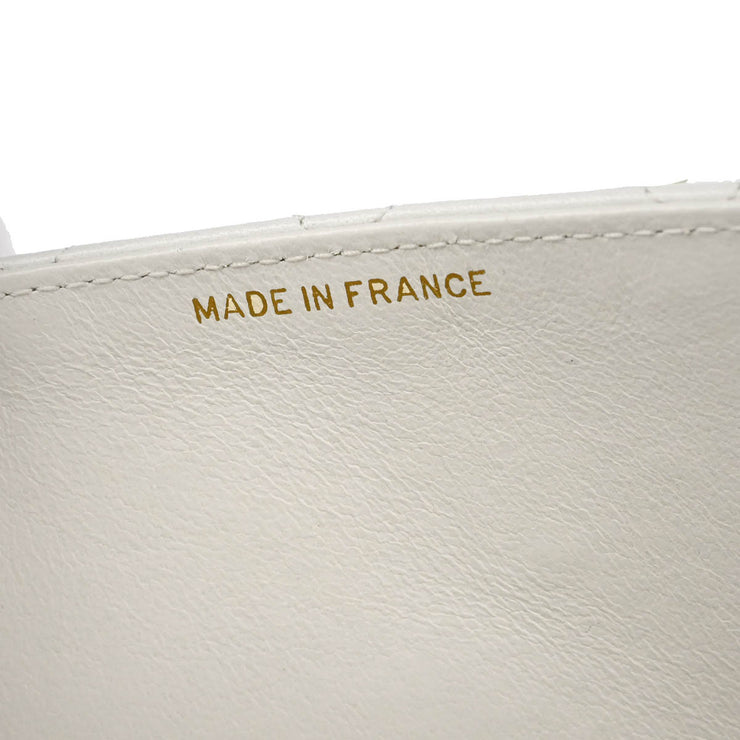 Chanel * White Lambskin Shoulder Bag