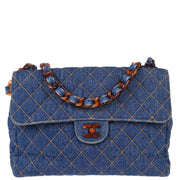 Chanel * 1996-1997 Blue Denim Chain Shoulder Bag