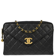 Chanel Black Caviar Chain Shoulder Bag