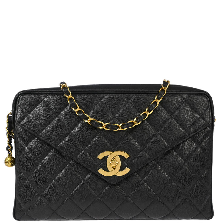 Chanel Black Caviar Chain Shoulder Bag