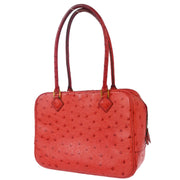 Hermes * Rouge Vif Ostrich Mini Plume Handbag