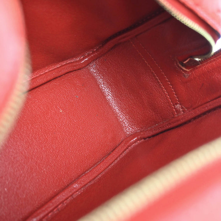 Hermes * Rouge Vif Ostrich Mini Plume Handbag