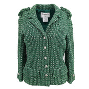 Chanel 2006 Single Breasted Jacket Green #38