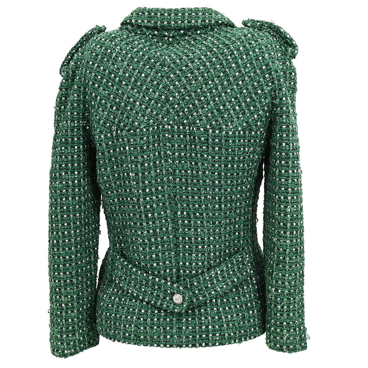 Chanel 2006 Single Breasted Jacket Green #38