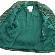 Chanel 2006 Single Breasted Jacket Green #38