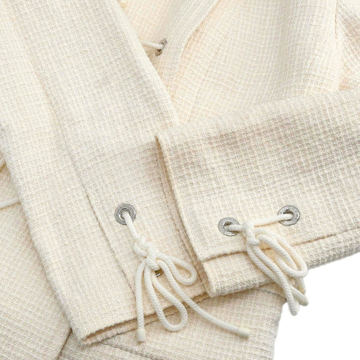 Chanel 2007 Collarless Jacket White #40