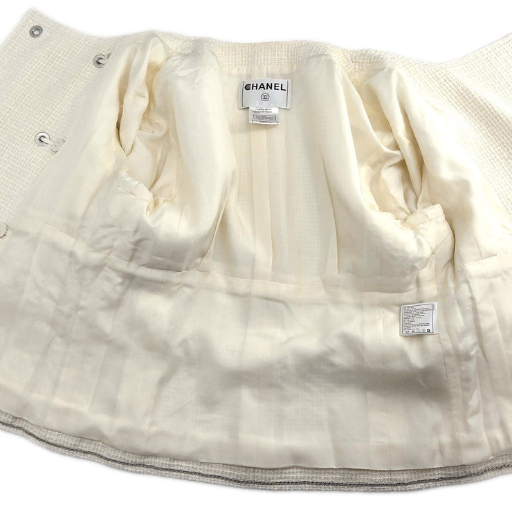 Chanel 2007 Collarless Jacket White #40