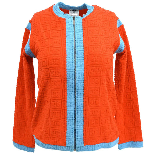 Chanel 2002 Zip Up Jacket Orange #40