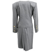 Yves Saint Laurent Setup Suit Jacket Skirt Gray #M