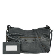 Balenciaga Gray Leather The Hip Shoulder Bag