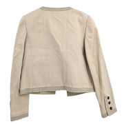 Chanel Collarless Jacket Beige NO2 #38