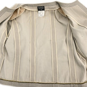 Chanel Collarless Jacket Beige NO2 #38