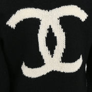 Chanel 1996 Sweater Knit Top Black #42