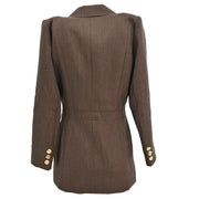 Celine Single Breasted Jacket Brown #38