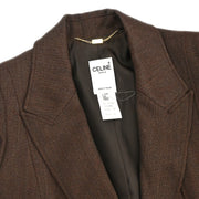 Celine Single Breasted Jacket Brown #38