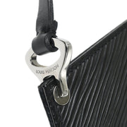 Louis Vuitton 2000 Black Epi Pochette Demi-lune Handbag M52622