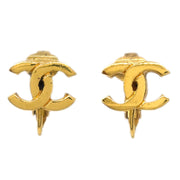 Chanel CC Earrings Clip-On Gold 233