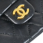 Chanel Black Lambskin Classic Flap Micro Bum Belt Bag