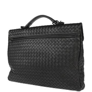 Bottega Veneta Black Intrecciato Briefcase Handbag