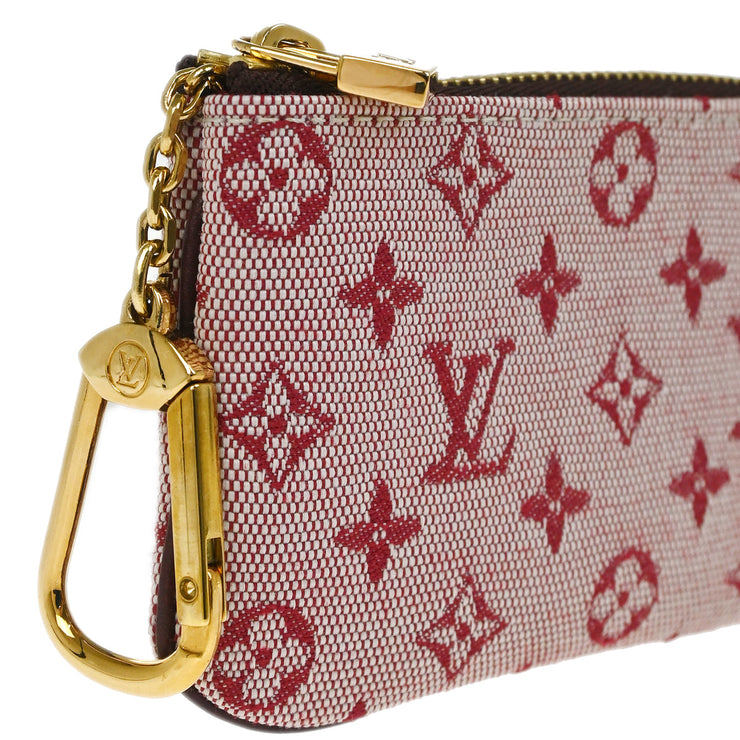 Louis Vuitton 2002 Red Monogram Mini Pochette Cles Coin Case M92238