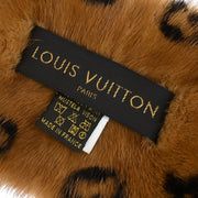 Louis Vuitton Brown Monogram Escharp Fur Stole Shawl M72245 Small Good