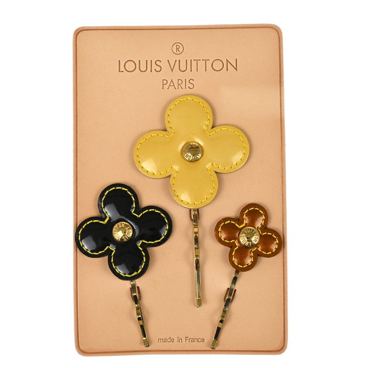 Louis Vuitton 2001 Vernis Hair Hairpin 3 Set M92258