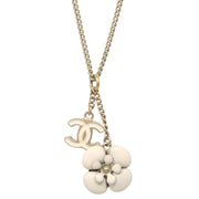 Chanel Flower Pendant Necklace Gold 06C