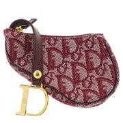 Christian Dior 2002 Bordeaux Trotter Saddle Coin Purse Wallet Pouch