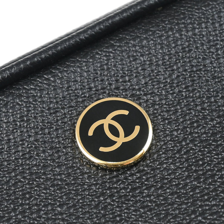 Chanel Black Caviar Cosmetic Pouch